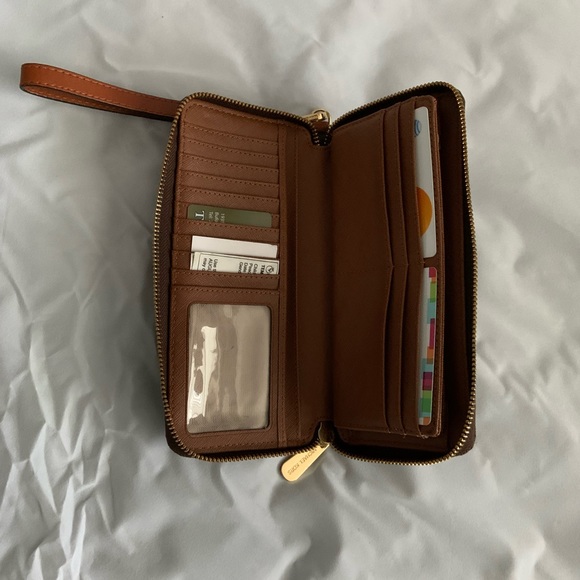 Michael Kors Rich brown and gold accent wallet - Picture 2 of 3